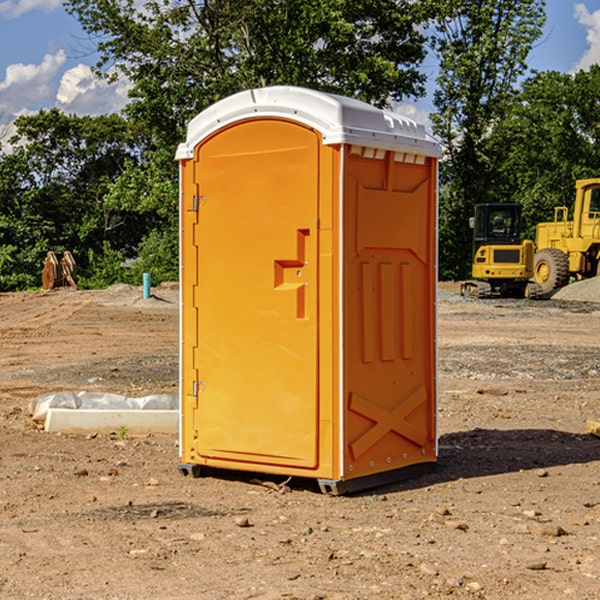 how often are the portable restrooms cleaned and serviced during a rental period in Oak Grove